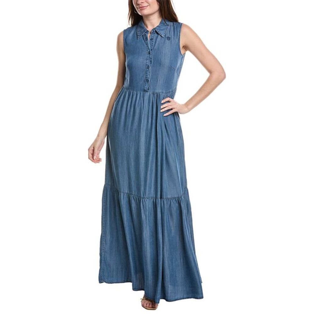 Sleeveless Blue Maxi Dress